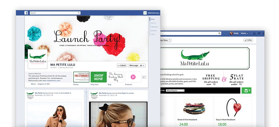 Facebook store screenshots